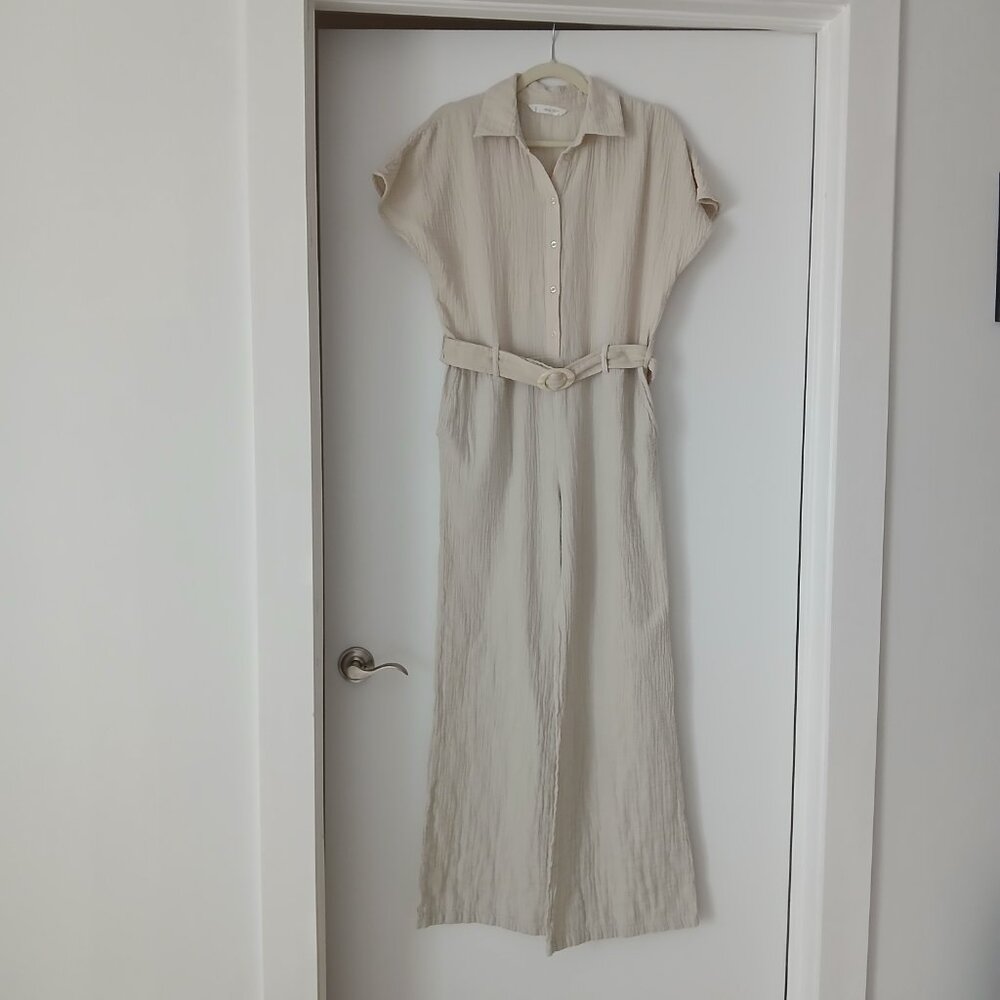 MANGO Belt Long Jumpsuit